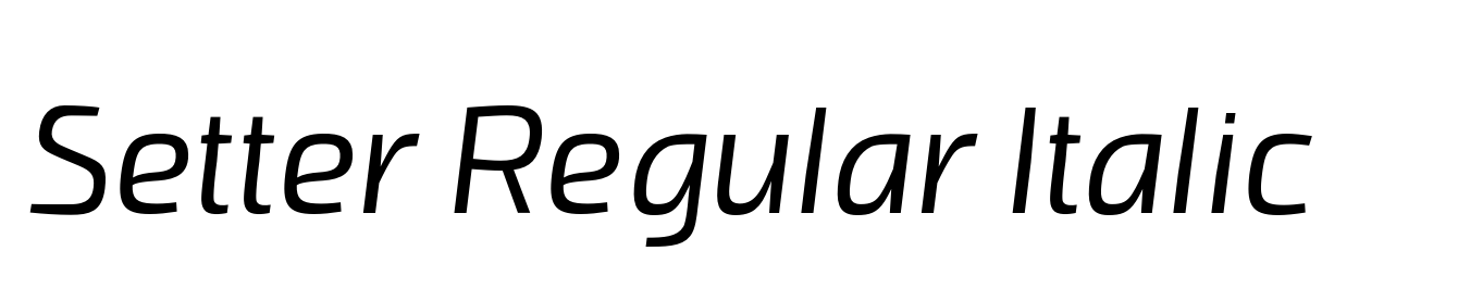 Setter Regular Italic
